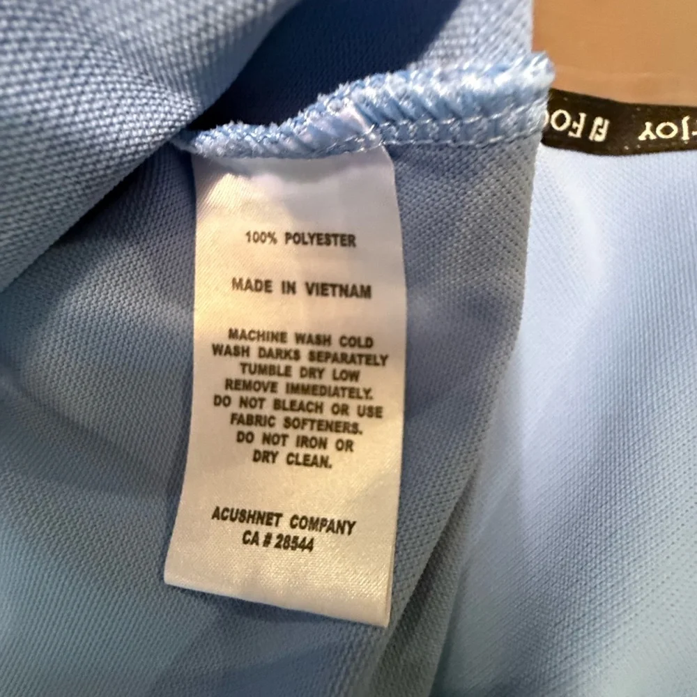 FootJoy Blue and White UNC Polo Active Golf Shirt Size Large - Picture 7 of 10